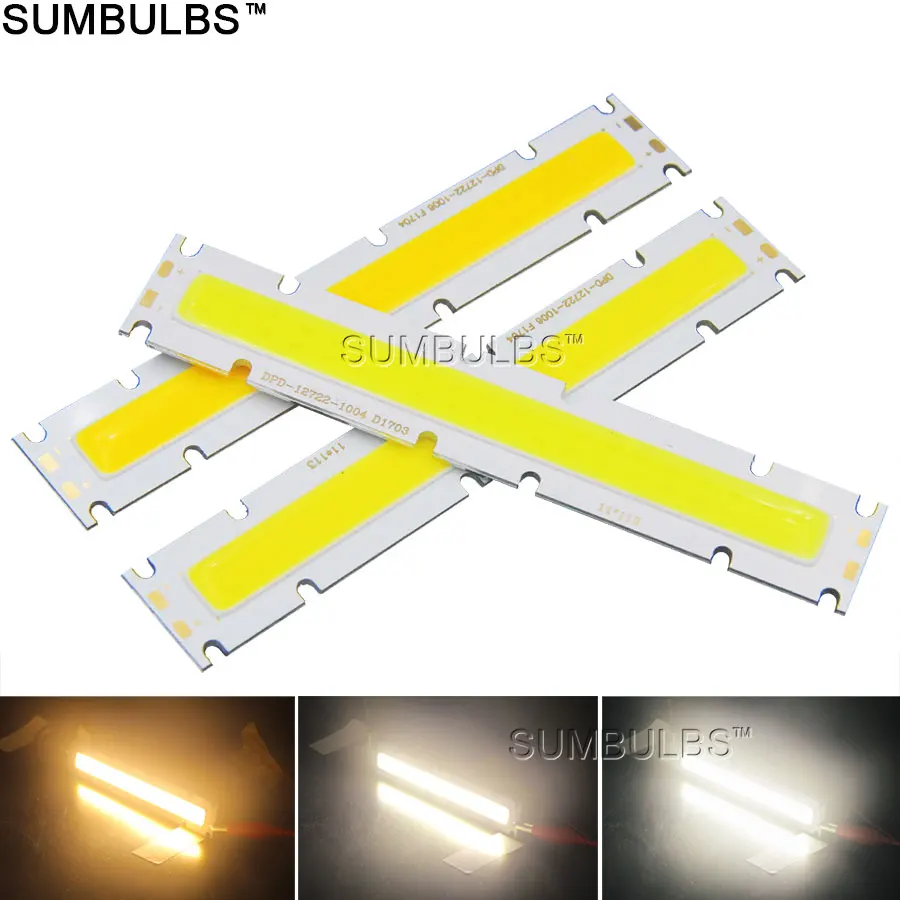 

127x22MM 20W 30W 40W LED COB Light Strip Chip On Board Lighting Source DC 30-33V Warm Nature Cold White for Project Flood Lights