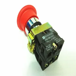 4Pcs/Lot BS545 XB2-BS545 22mm 1 NC 1 NO Contact Twist Reset Emergency Stop Button Switch