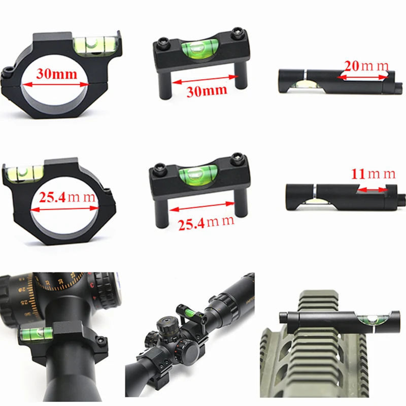 Hunting Spirit Bubble Level Rifle Scope Mount for 20mm Picatinny Weaver Rail 11/20mm Rifle Sight Scope Mount Pouches