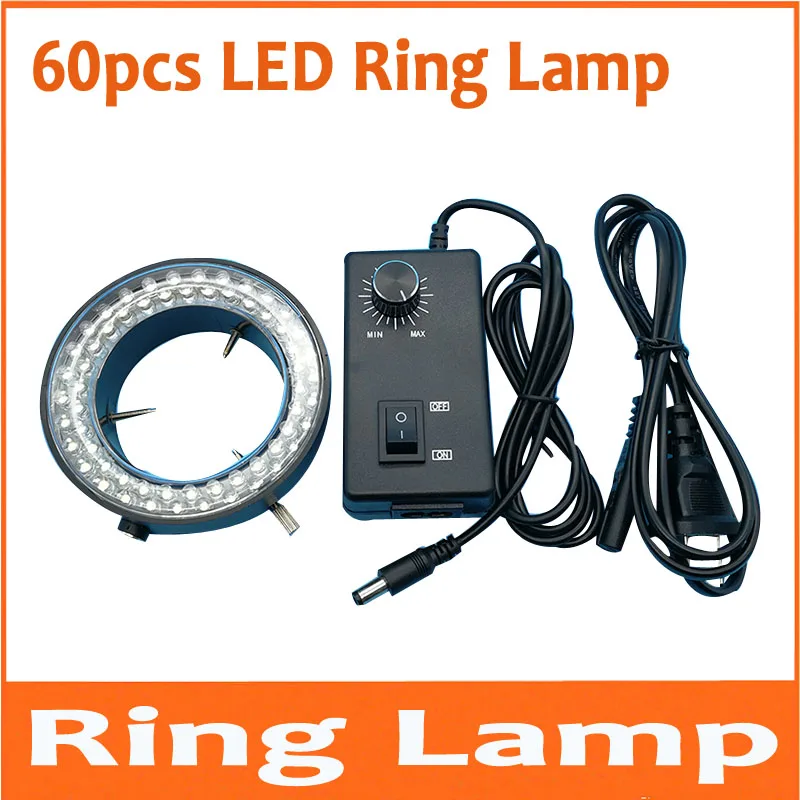 

60pcs LED Lamps White Adjustable Illuminated Phone Repair Stereo Microscope Ring Lamp Industrial camera light Source AC90V-240V