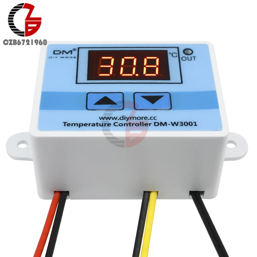 12V 24V 110V 220V LED Digital Thermostat Temperature Controller Thermoregulator Thermometer Incubator Heating Cooling Regulator