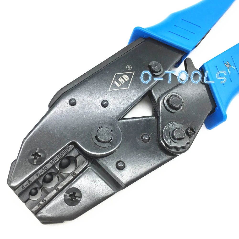 Ratchet crimping pliers for non-insulated terminal 4-16mm2 cable lugs hand crimper tool 12-6AWG LS-616TD