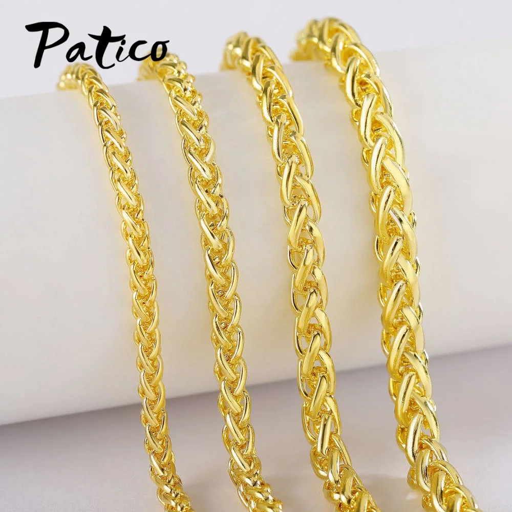 New Arrival Luxury Women & Men White Choker Gold Color 50 CM Length Chain Necklaces Fashion Jewelry Lobster Claps Necklace Joyas