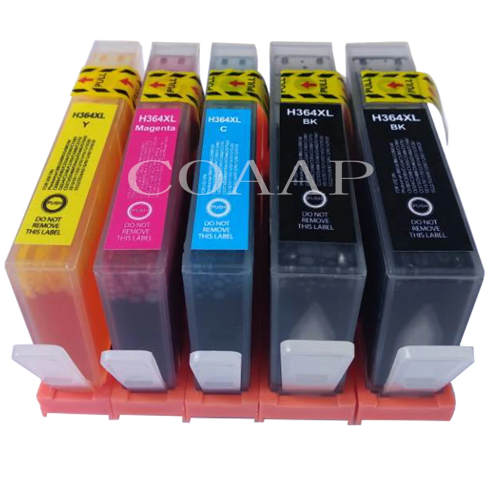 

5 Compatible hp364XL Chipped ink Cartridge Replacement HP Photosmart Premium Fax e-All-In-One C309a C310 C410 C410b C510 Printer