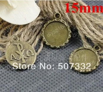 

Free Shipping Alloy Antique Bronze 18MM,Inside diameter:15MM crown Collet settings 100PCS for Vintage Charms & Pendants JJA1537