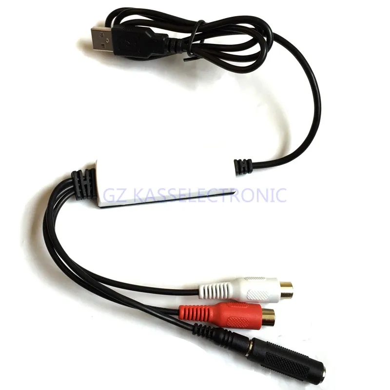 2017 new composition audio converters, 3.5mm RCA RL To USB Audio Capture for windows10  MAC os, Free shipping