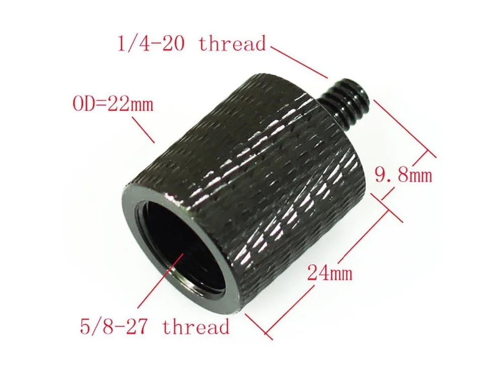 5/8 + 3/8หญิง1/4 "ด้ายชายสกรู-12 Pc ชุดสกรูแปลงสำหรับกล้องไมโครโฟน