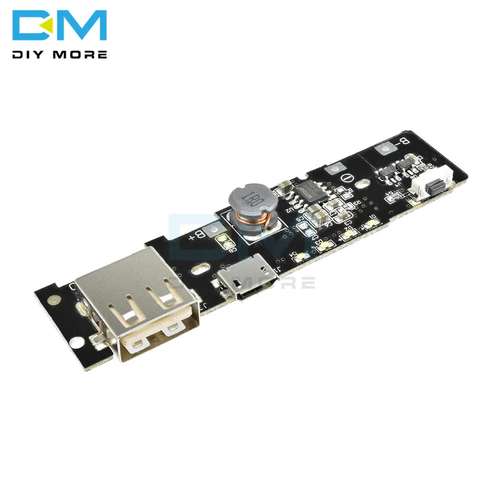 5V 2.1A Power Bank Lader Lading Module Opladen Printplaat Pcb Step Up Boost Power Module Diy 18650 Batterij