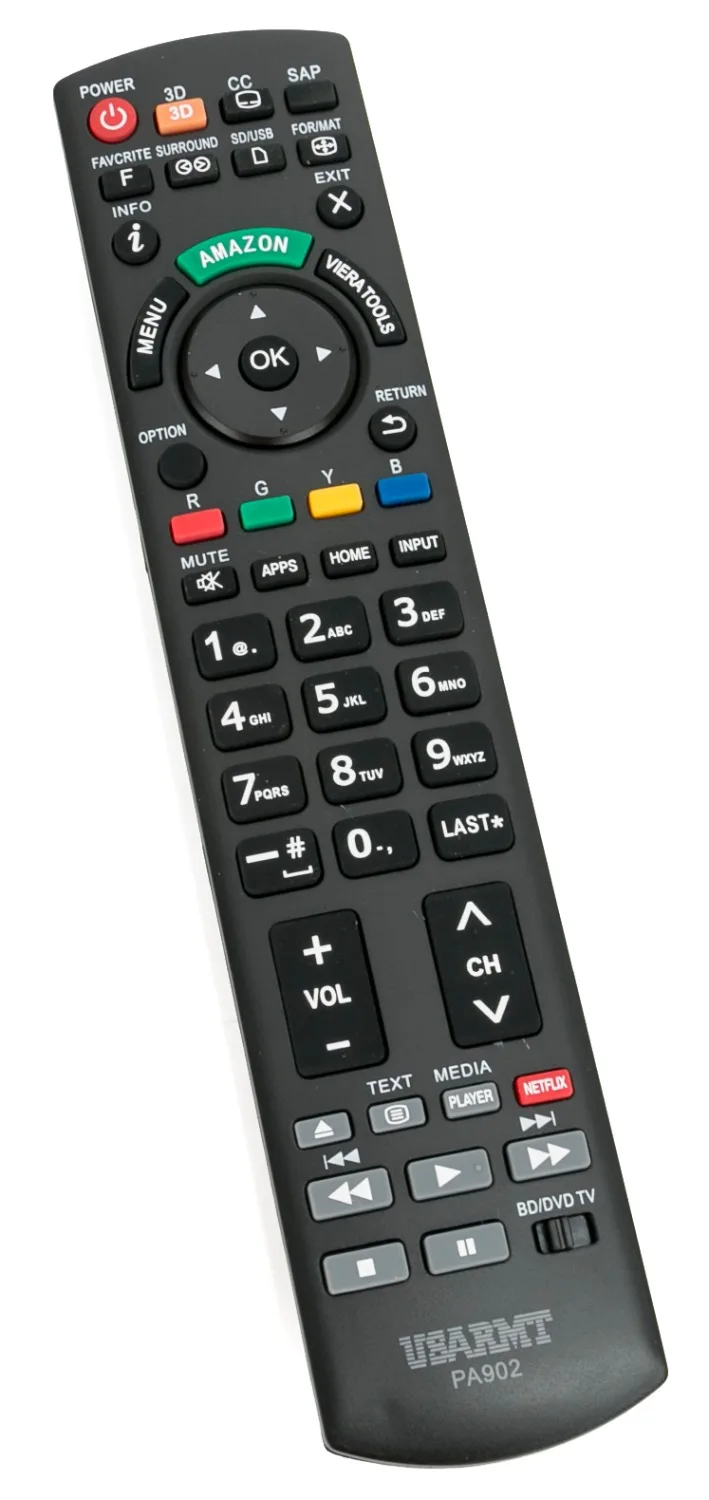 Nuevo mando a distancia PA902 compatible con Panasonic TV Blu-ray Player EUR7627Z20 N2QAYB000706 N2QAYB000100 N2QAYB000221 N2QAYB000570 N2Q
