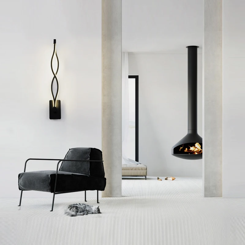 Modern LED 16W Wall Lamps Living Bed Room Bedside Sconce Black White Light Aisle Lighting Decoration Fixture Luminaria Wandlamp