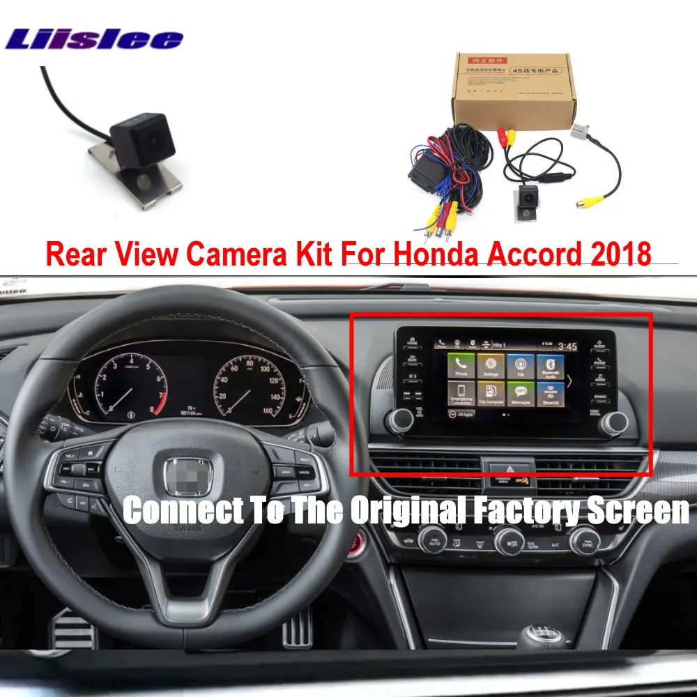 For Honda Accord 10th 2018-2022 Car Rear View Back Up Camera Adapter RCA HD CCD CAM OEM Display Reversing Image Upgrade Kit