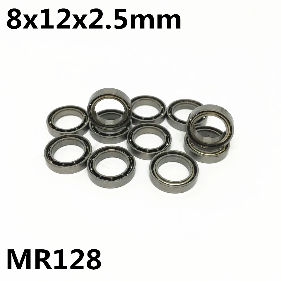 Подшипник шариковый MR128, L-1280, 678, открытый, 8x12x2,5 мм, SMR128K, SMR128, 10 шт.