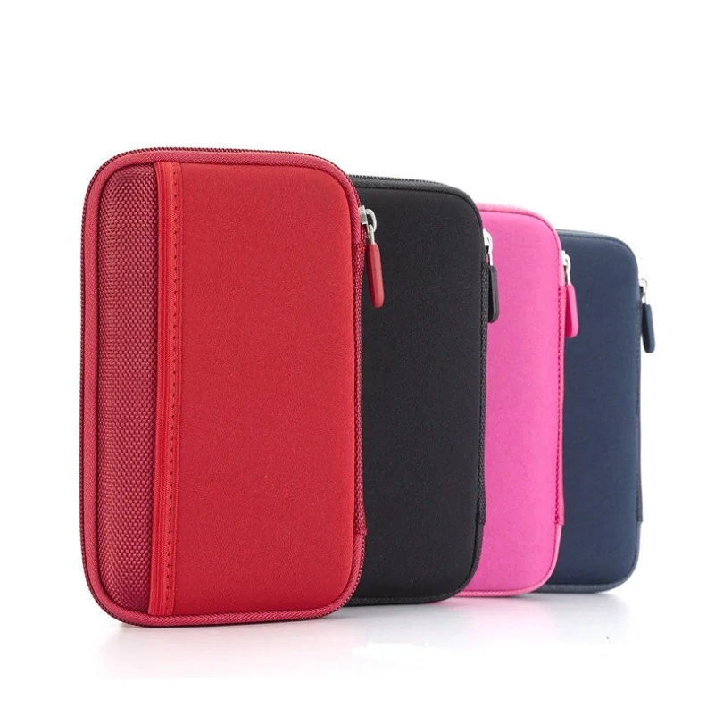다채로운 휴대용 하드 드라이브 케이스 가방 파우치, 외부 메모리 디스크 박스 및 데이터 코드, 핑크, 레드, 블루, 블랙, 2.5 인치, 신제품