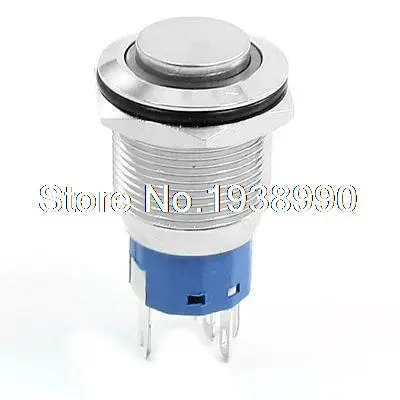 

Green LED 12V Latching Stainless Steel 19mm High Flat Push Button Switch NO NC