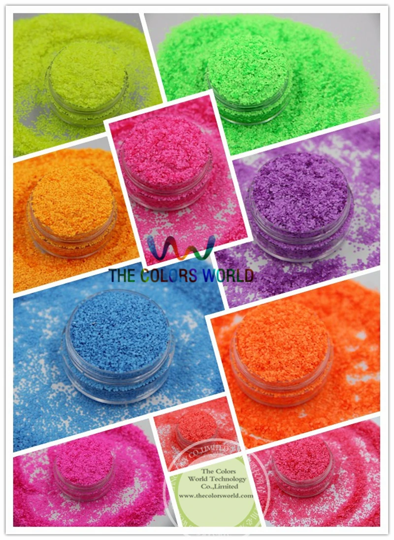 TCT-149 Hexagon Neon Matte Color 0.8MM Solvent Resistant Glitter Nail Art Nail Gel Polish Makeup Manual DIY Crafts Decoration