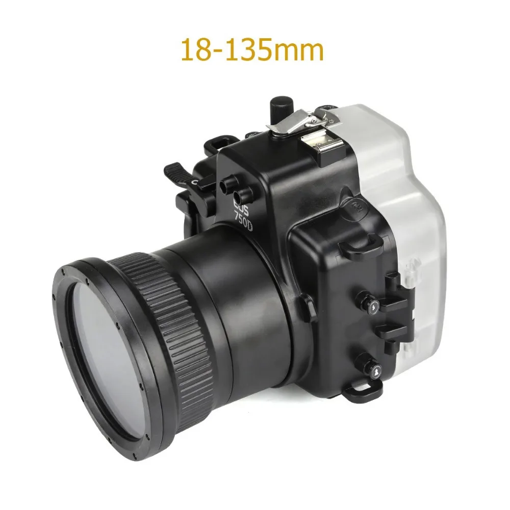 Camera Waterproof Housing Case for Canon EOS 750D Underwater 40m Photograpy Camera Accessory Diving Impermeable Protective Case