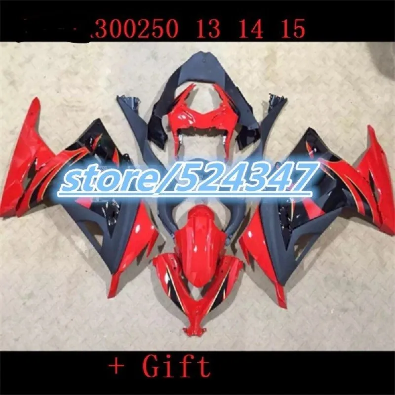 

Injection molding For KAWASAKI NINJA EX300R 300R Red black EX Glossy red black ZX300R EX300 13 14 2013 2014 Fairing