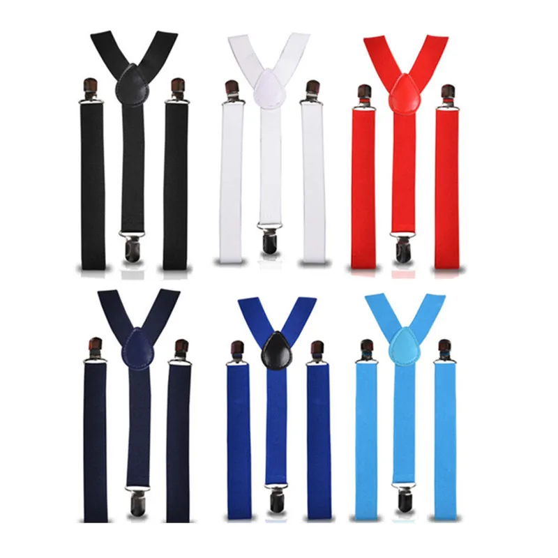 Women Suspenders Hot-selling 2.5*100cm Adjustable Elastic 3 Clips men shirt match suspender Braces Min.10pcs BD001-L