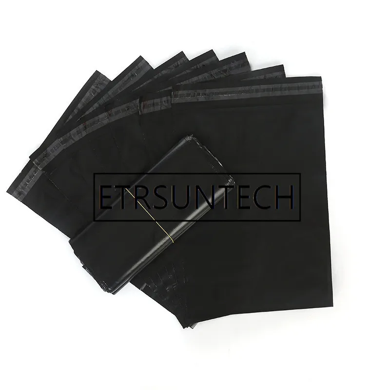 500pcs/lot Black Poly Mailer Bag Plastic Envelope Self-seal Adhesive Courier Storage Post Shipping Mailing Bags