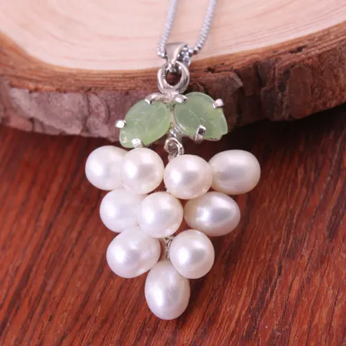 

2016 Sale Necklaces & Pendants Collier Maxi Necklace Pendant Necklace Leaf Natural Real Fresh Water Pearl Fashion Grape Women