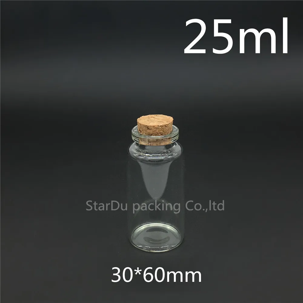 Free Shipping 240pcs/lot 25ml 30*60mm Wishing Glass Bottle With Cork ,High-quality 25cc Glass Vials Display Bottle Wholesale