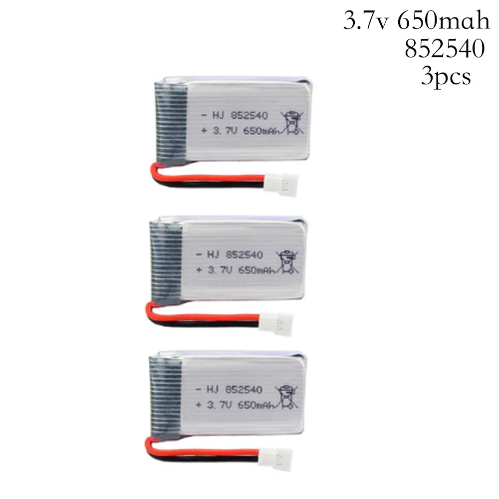 3pcs/lot 3.7V 650mAh Drone Rechargeable Lipo Battery 802540 For SYMA X5C X5C-1 X5 H5C Quadcopter 3.7 v  650 mah 20c lipo battery