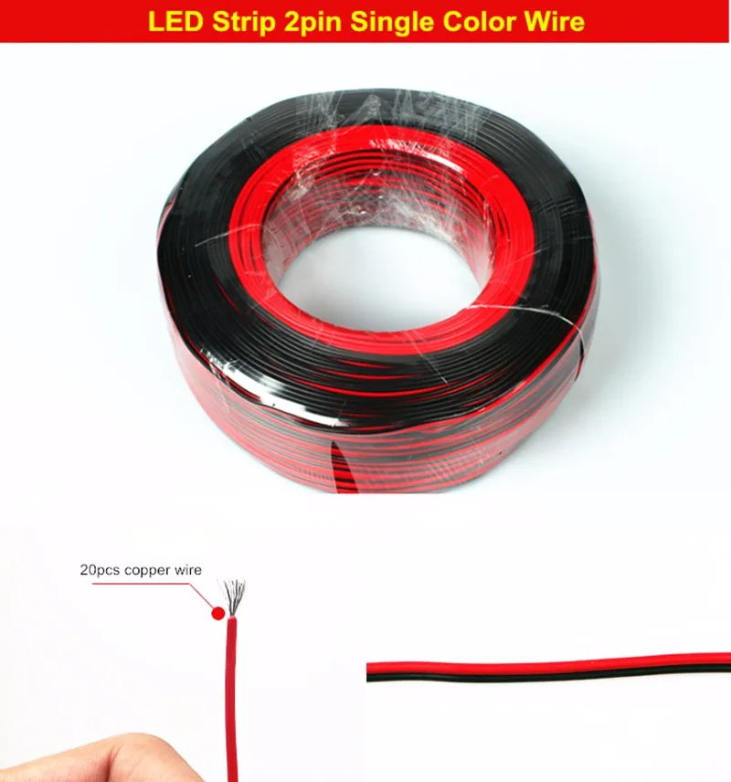 Cavo Prolunga 20m Per Striscia LED RGBW 5050: Estensione A 5 Pin Per Nastri LED 10/12mm, Fili Di Rame
