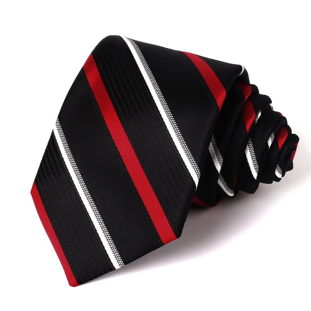 Plaid Striped Silk Ties Neckties For Men Jacquard Woven Mens Tie Business Party Suits Neck Tie Gravata 7.5 cm Width Corbatas