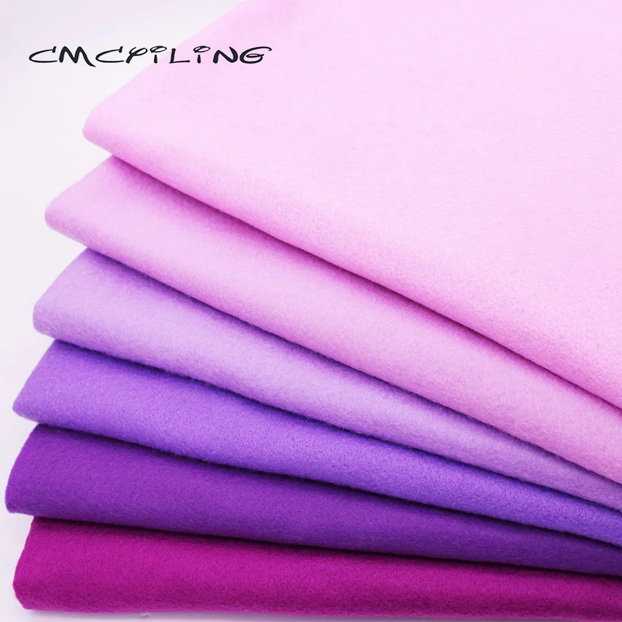 Smooth/High Density/Purple Series Soft Felt Fabric For Needlework DIY Sewing Dolls Crafts,Non-woven, Polyester Cloth 45CM*110CM