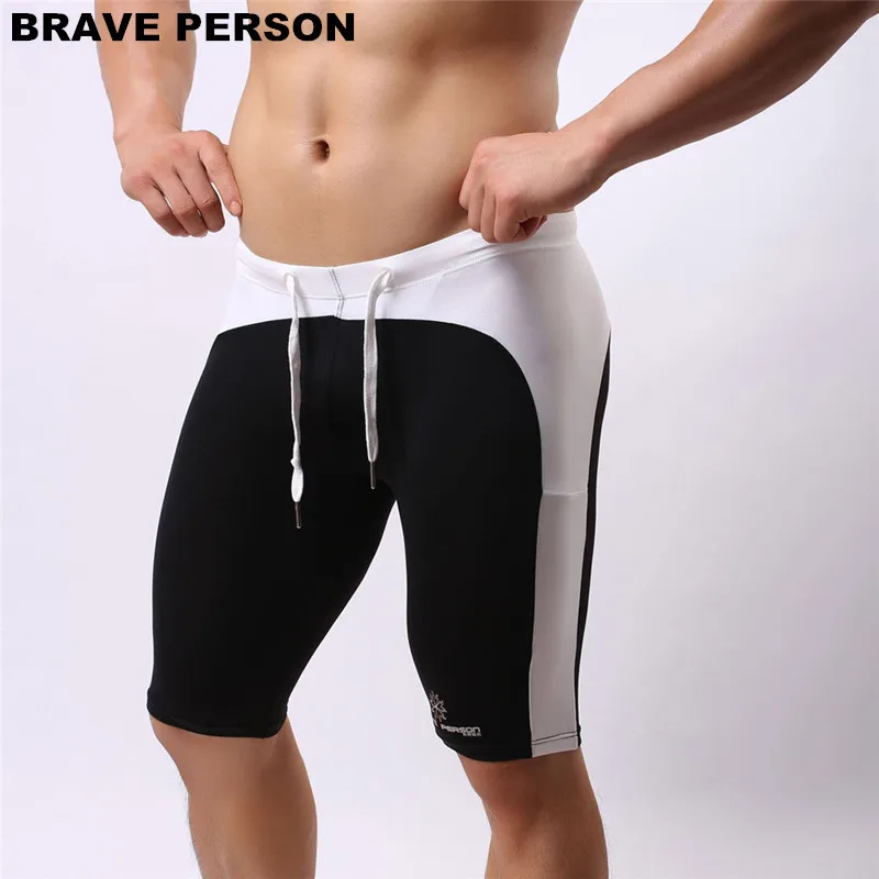 Brave Person – short de plage pour hommes, collant en tissu Nylon doux, longueur aux genoux, Shorts de planche