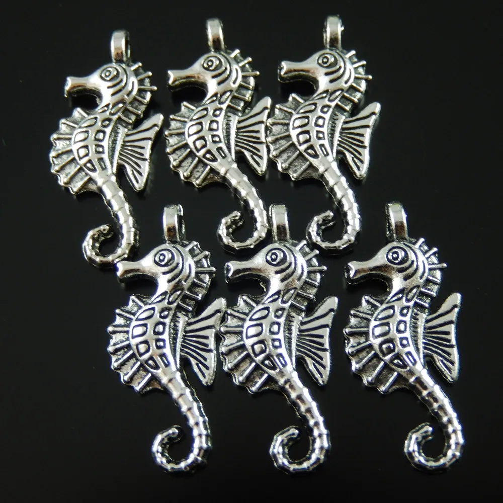 GraceAngie 10PCS Antiqued  Jewelry Tone Vintage Alloy Jewelry Sea Horse Charms Man Bracelet Jewelry Finding Accessories Hot Sale