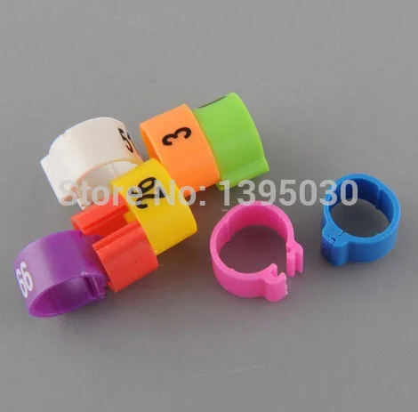 

1000pcs/lot Plastic pigeon foot ring Chicken Pigeon Leg Poultry Dove Bird Chicks Duck Parrot Clip Rings Band