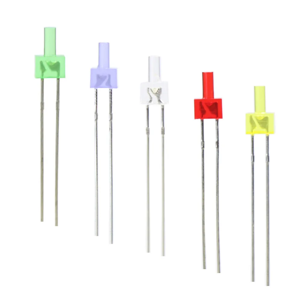 LED2 100pcs 2mm Mini LEDs Mixed Colors & Free Resistors