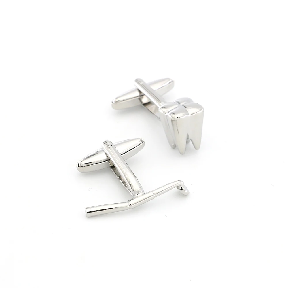 iGame New Arrival Dentist Cuff Links Tooth & Stomatoscope Design Brass Material Men French Cufflinks Free Shipping