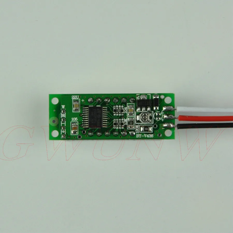 GWUNW BY436V DC10V 30V 50V 100V 200V 500V 0.36 inch 4 bit Micro Voltage Tester Meter digital display LED Voltmeter No shell