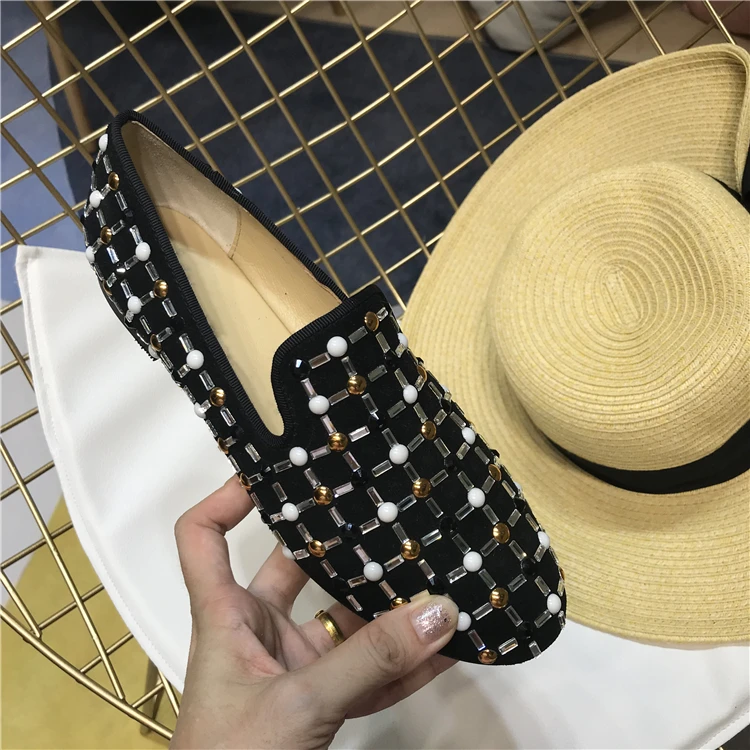 

YUE JABON Men Casual Shoes 2025 Spring Summer Men Loafers New Slip On crystal Youth Men Shoes Breathable Fashion Flat Footwear