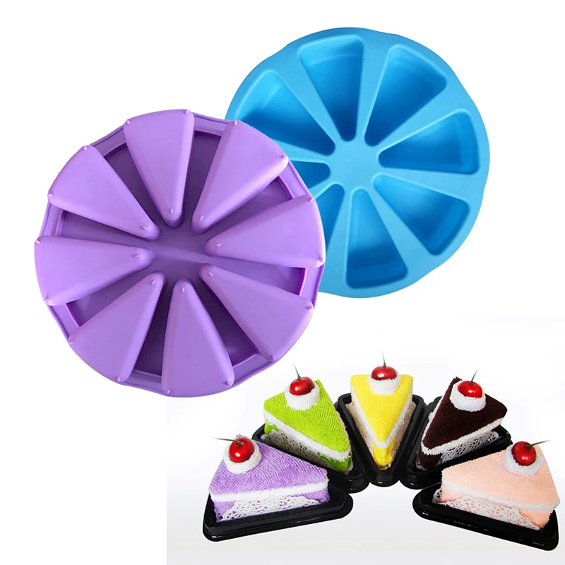 New 8 Cavity Scone Pans 3D Silicone Cake Mold DIY Baking Pastry Tools Cake Mould Oven Bread Pizza Bakeware Jelly Cupcake Mold