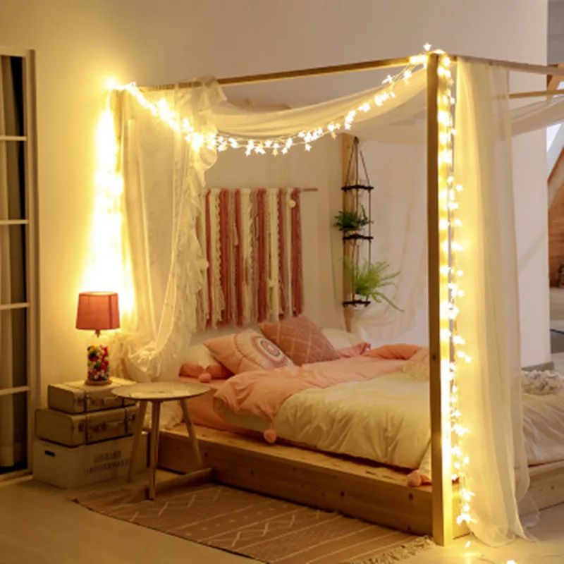 

1M Curtain String Light Cotton Ball Light String 10LED Luminaria Girl Room Decoration Lights Wedding Patio Holiday Light