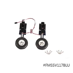 FMSRC 1400mm F4U Corsair V3 Front Main Landing Gear System with 2 Retracts Installed FMSSV117BLU RC Airplane Model Plane Parts