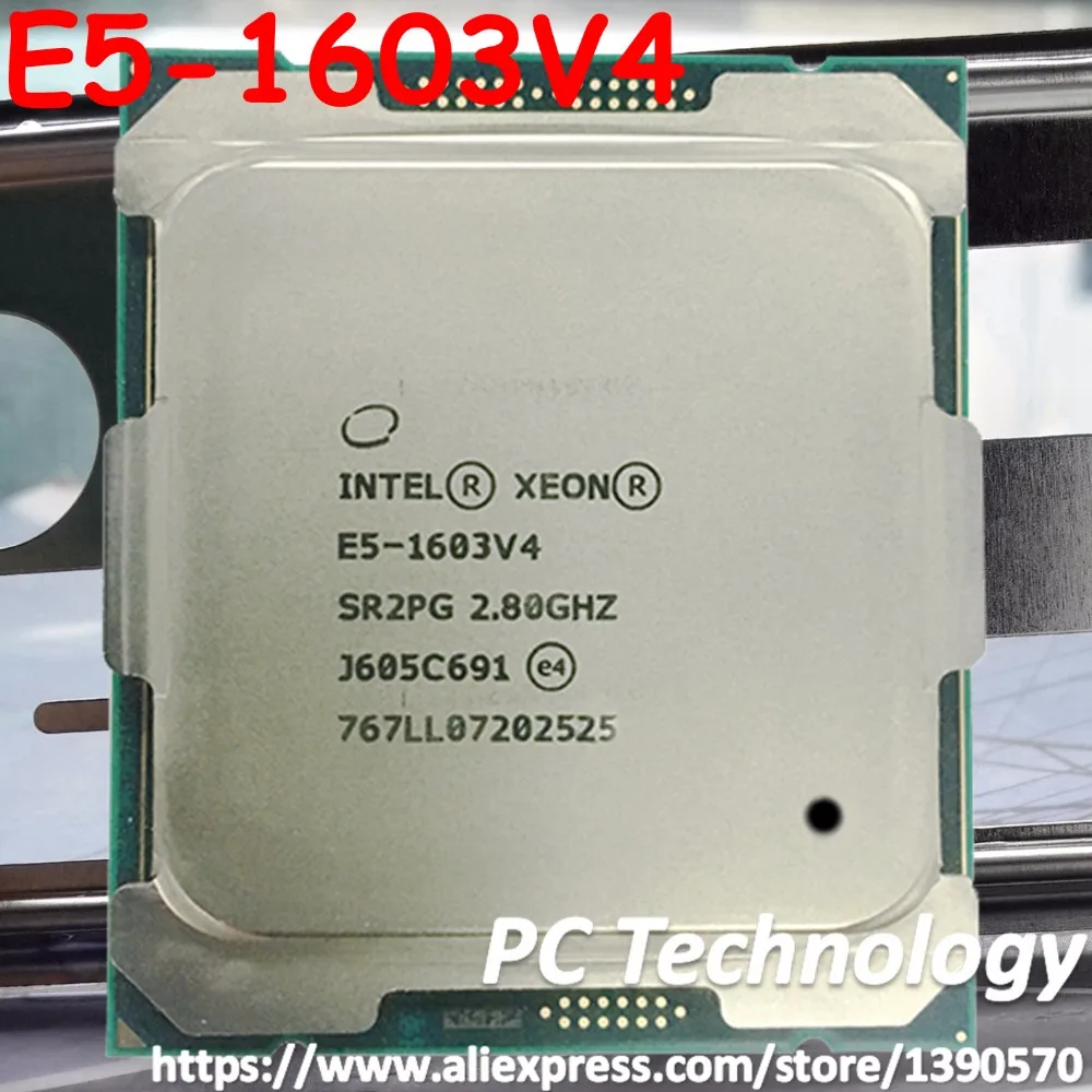 Original Intel Xeon E5-1603V4 CPU 2.8GHZ Quad-Core 10MB 140W E5-1603 V4 E5 1603 V4 LGA2011-3 E5 1603V4 processor free shipping