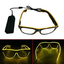 10 Colors led neon glasses Special Shutter Light Up EL Wire Glow Shades Party Decorative Bar Eye-wear Glasses Bright Light Gift