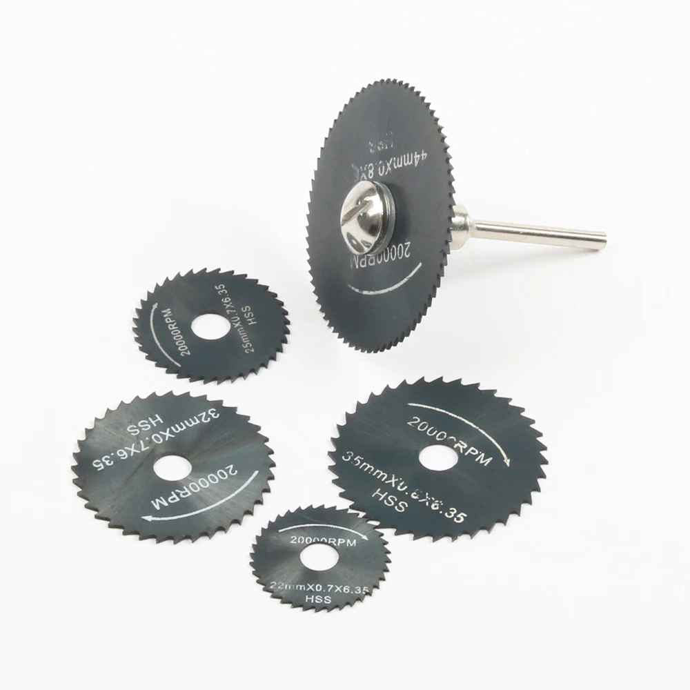 6 ピース/セットメタル hss 丸鋸刃高速度鋼木工切削ディスク回転工具用耐久性のある品質ルバニ