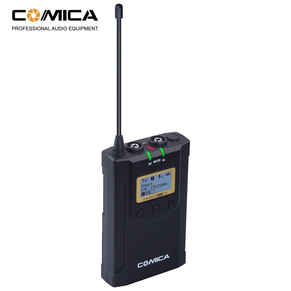 COMICA CVM-WM100 PLUS Wireless Microphone UHF 48 Channels Mono Stereo Can Real Time Monitoring Mic For Camera Recording studio