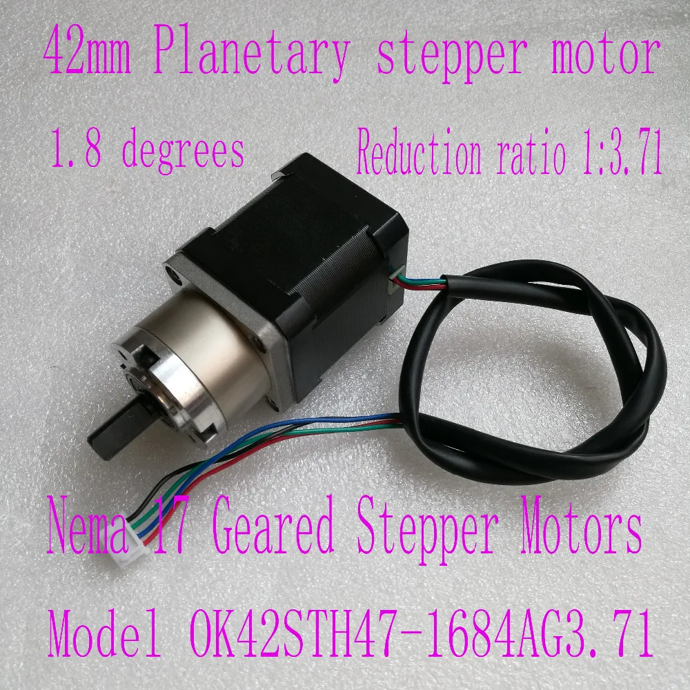 New Best Gear ratio 1:3.71 Planetary Gearbox stepper motor Nema 17 1.7A Geared Stepper Motor 3d printer stepper motor