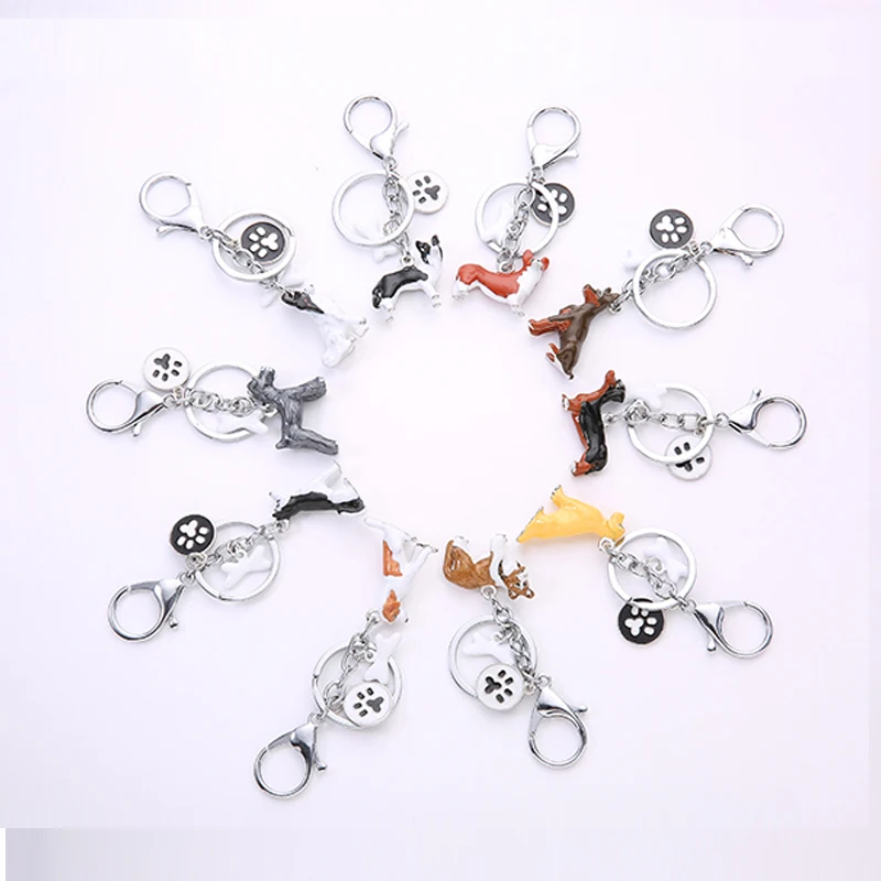 Keychain 2019 Fashion Jewelry  Dog lovers Dachshund Keychains bag Charm Animal  Car Keyring Best Gift for Men Women