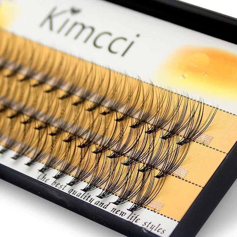 Kimcci 0.07C 20D Professional Individual Eyelash Extension Natural Long Black Effect Makeup False Cluster Eyelashes Soft Cilia