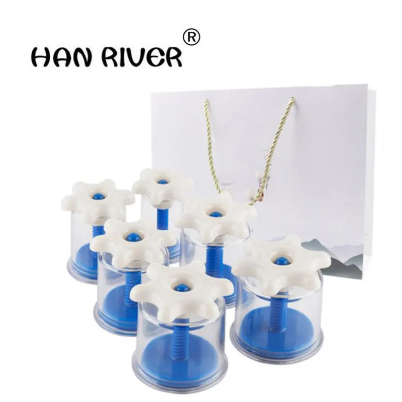 HANRIVER Household cupping apparatus 6 thickening cupping jar of hand twist type magnetic therapy rotary pump tanks tanks