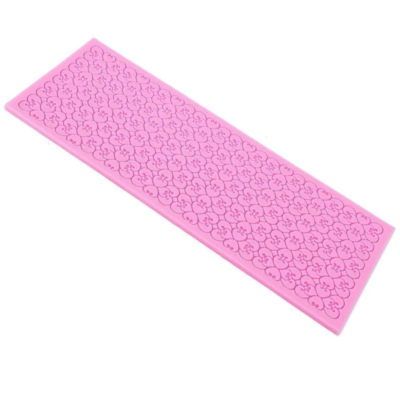 LINSBAYWU Lace Mat Pad Fondant Flowers Chain Decoration Silicone Mold Surafcraft Tools Baking Tools Cake Decorating Lace Mold