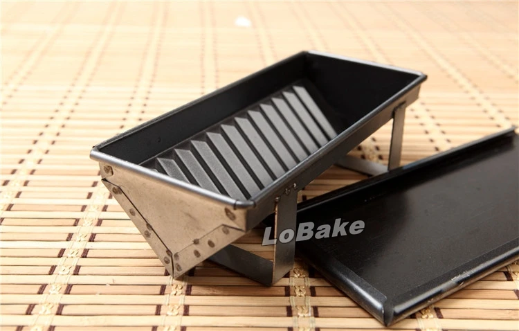 

Long size trigon shape fluted wall aluminium alloy moldes bakeware toast metal bread mold for DIY baking mousse cake tools