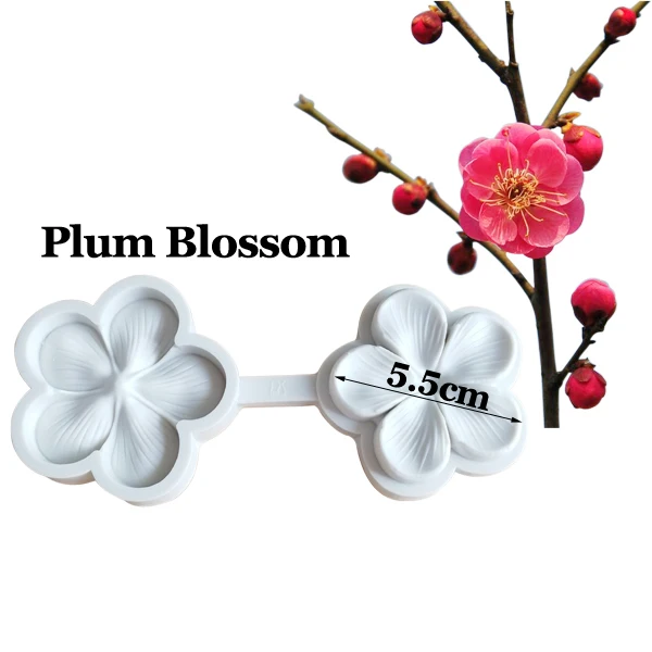 Cherry Plum Petal Veiner Silicone Mould Fondant Flowers Cake Decorating Chocolate Gumpaste Sugarcraft Clay Cold Porcelain CS367